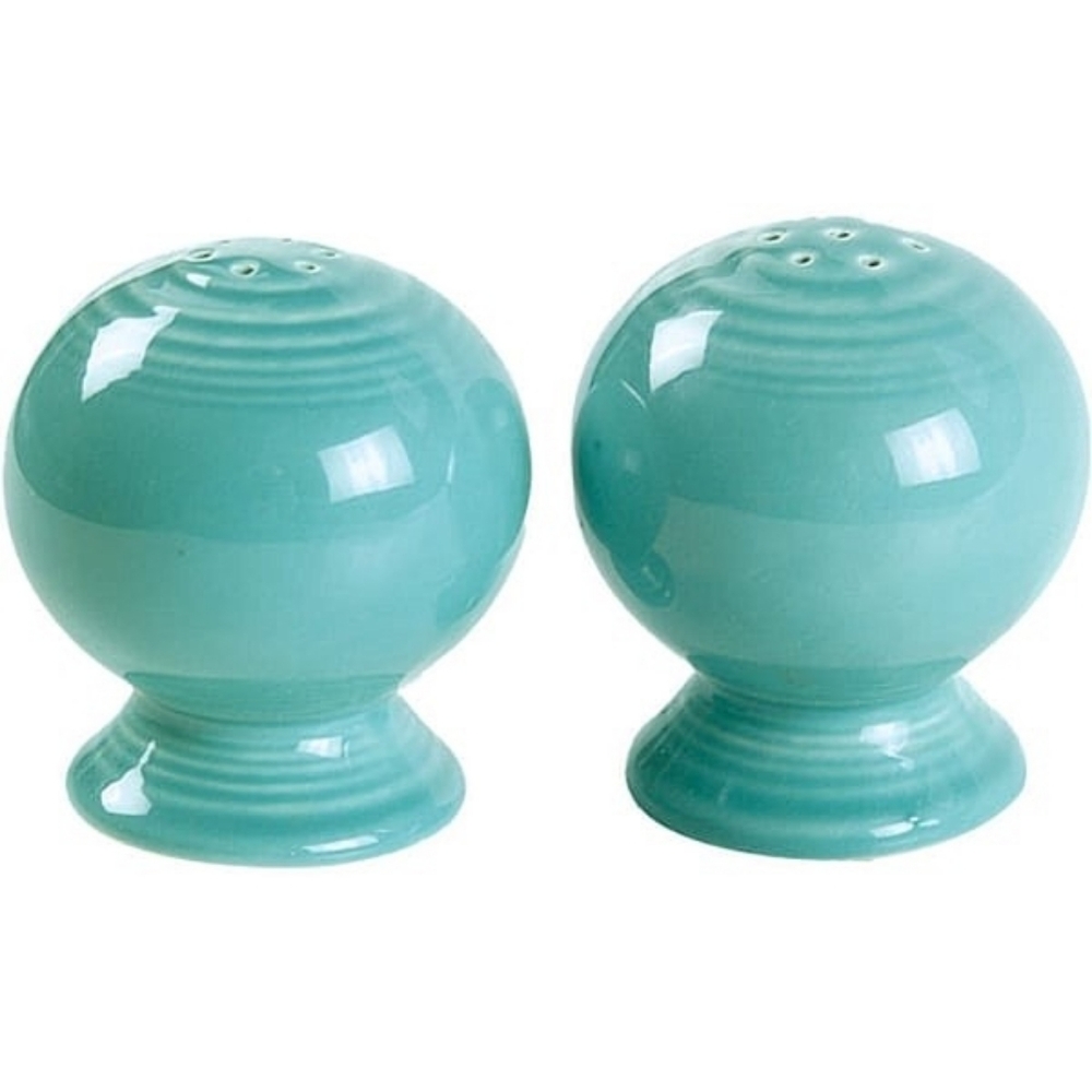 💠 Vintage Retired Turquoise HLC Fiesta Salt & Pepper Shakers Rare